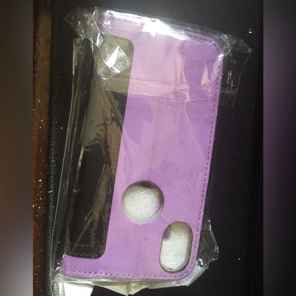 iPhone X Case Case Series Cover Card Slots purple black new wallet
